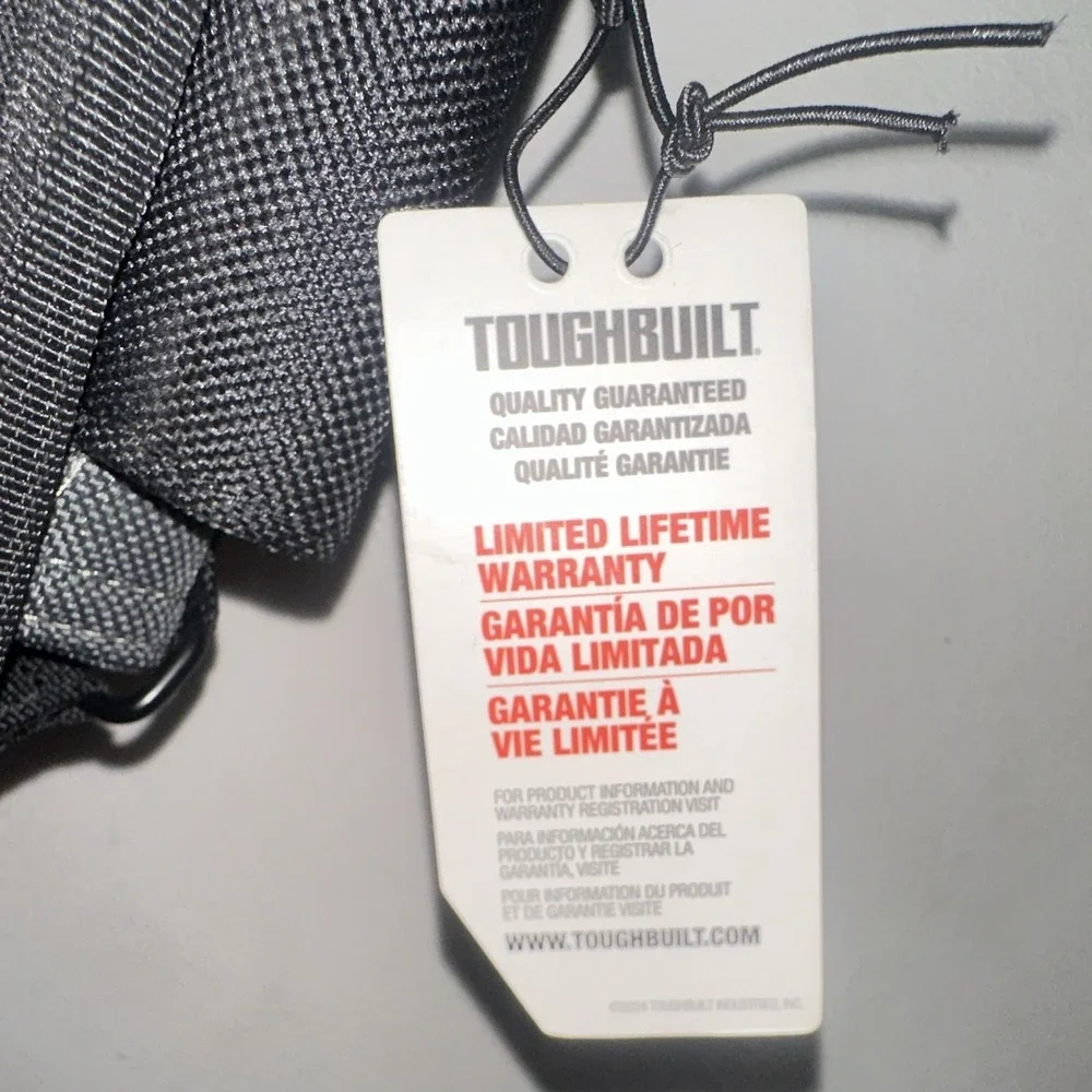 TOUGHBUILT ClipTech Clip-On Tool Pouch Belt Holster Technician Black/Yellow NWT